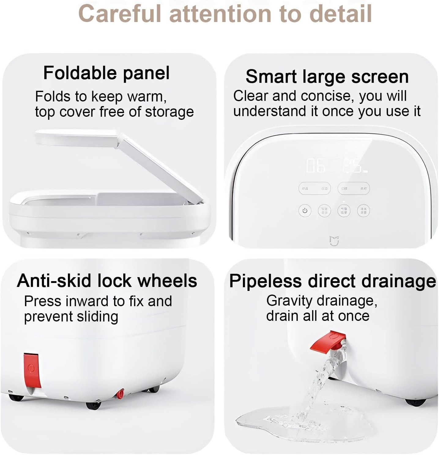 CEOOL Electric Foot Spa Massager with Heated Airbag Therapy, White Bath Tub DEMO