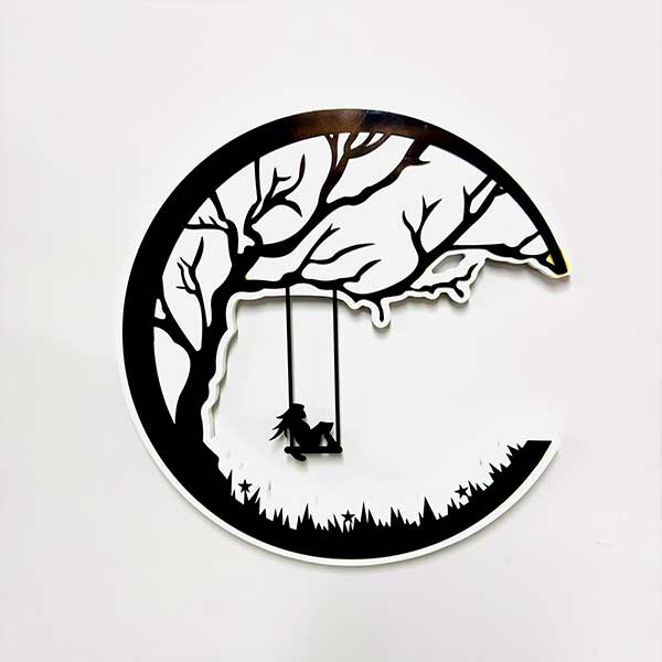 Exquisite Handmade Silver Tree Wall Art on Luxurious Mango Wood for Indoor Outdoor Decor  NEW