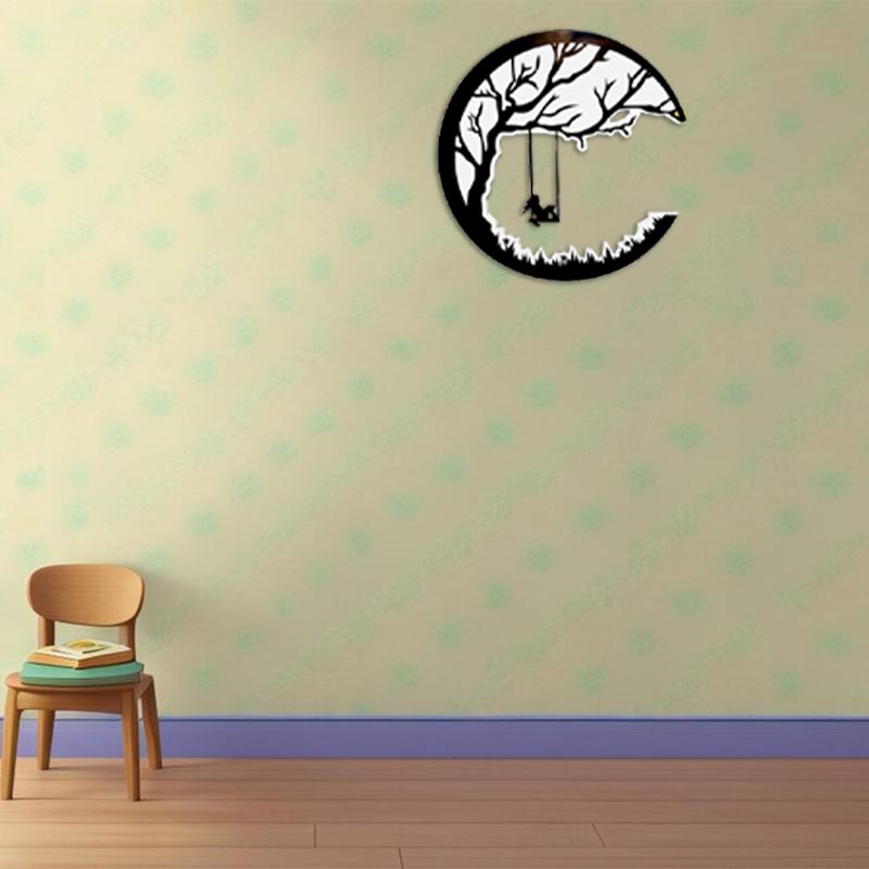 Exquisite Handmade Silver Tree Wall Art on Luxurious Mango Wood for Indoor Outdoor Decor  NEW