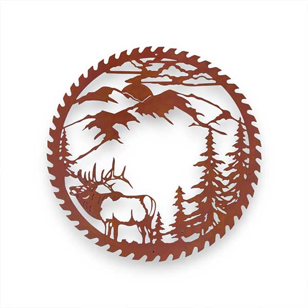 Handmade IndustrialRustic Saw Circle Wall Art Unique Outdoor Indoor Decor Durable Metal NEW