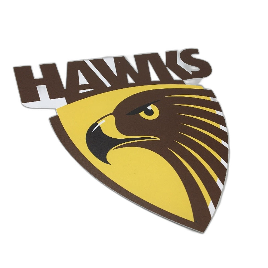 Premium Metal Hawthorn Hawks Football Club Supporters Decal Wall Sign NEW