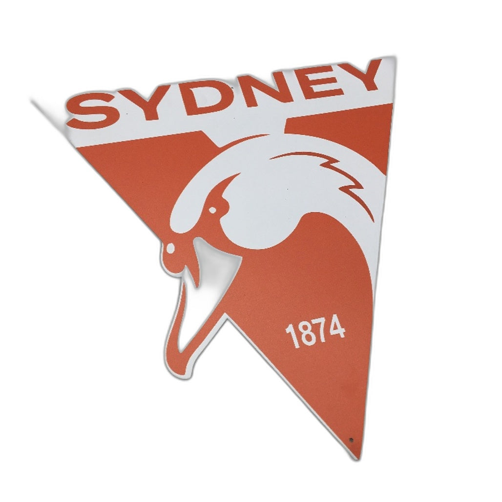 Premium Metal Sydney Swans Football Club Supporters Decal Wall Sign NEW