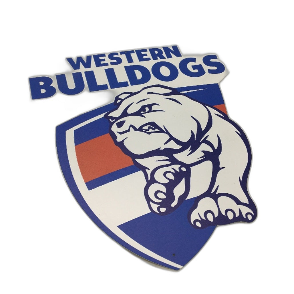 Premium Metal Western Bulldogs Football Club Decal Wall Logo Sign NEW