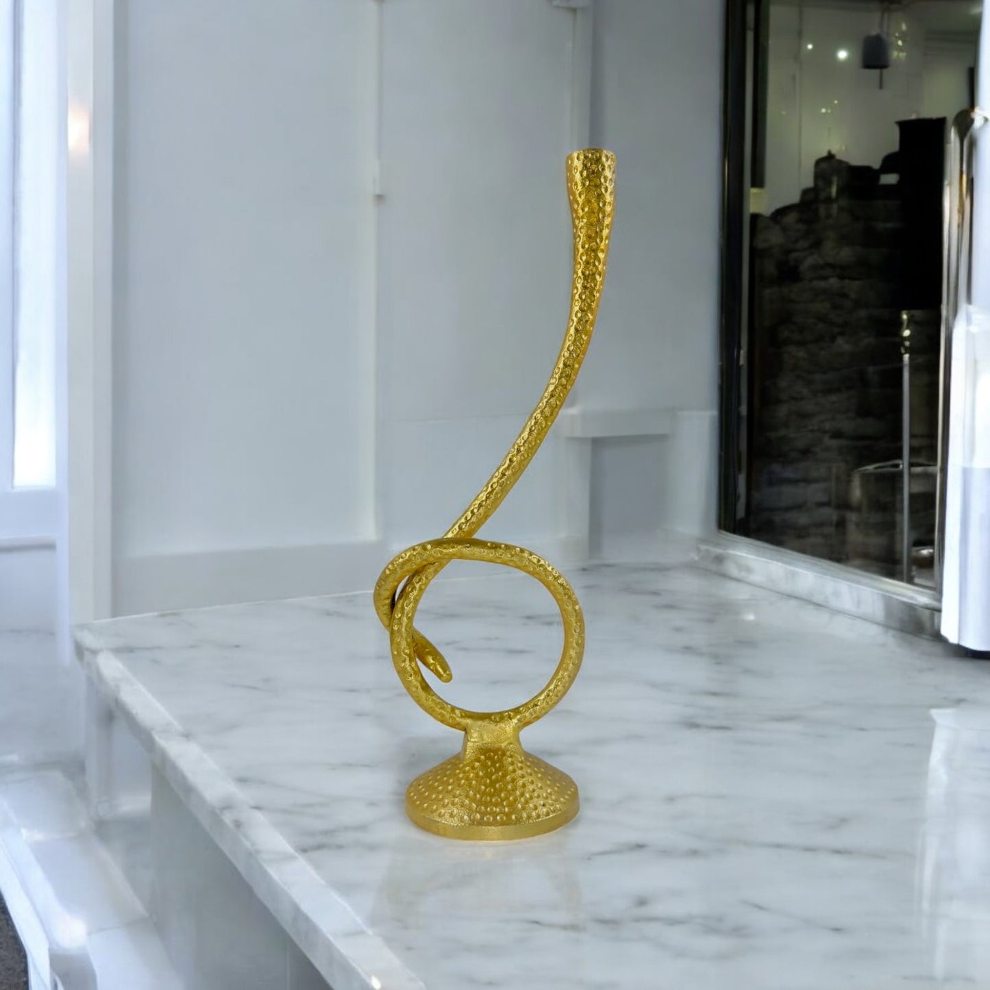 Handcrafted GoldPlated Aluminium Candle HolderElegant Home Decor for All Rooms NEW