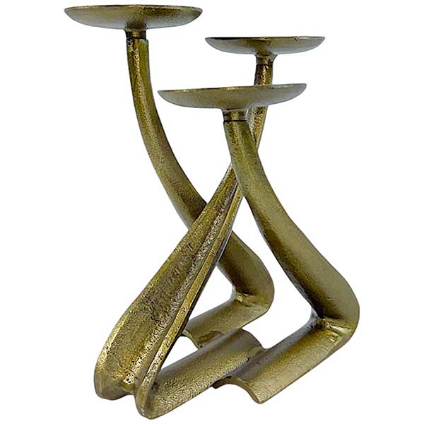 Handcrafted Vintage Inspired Brass Antique Aluminium TriStand Candle Holder NEW