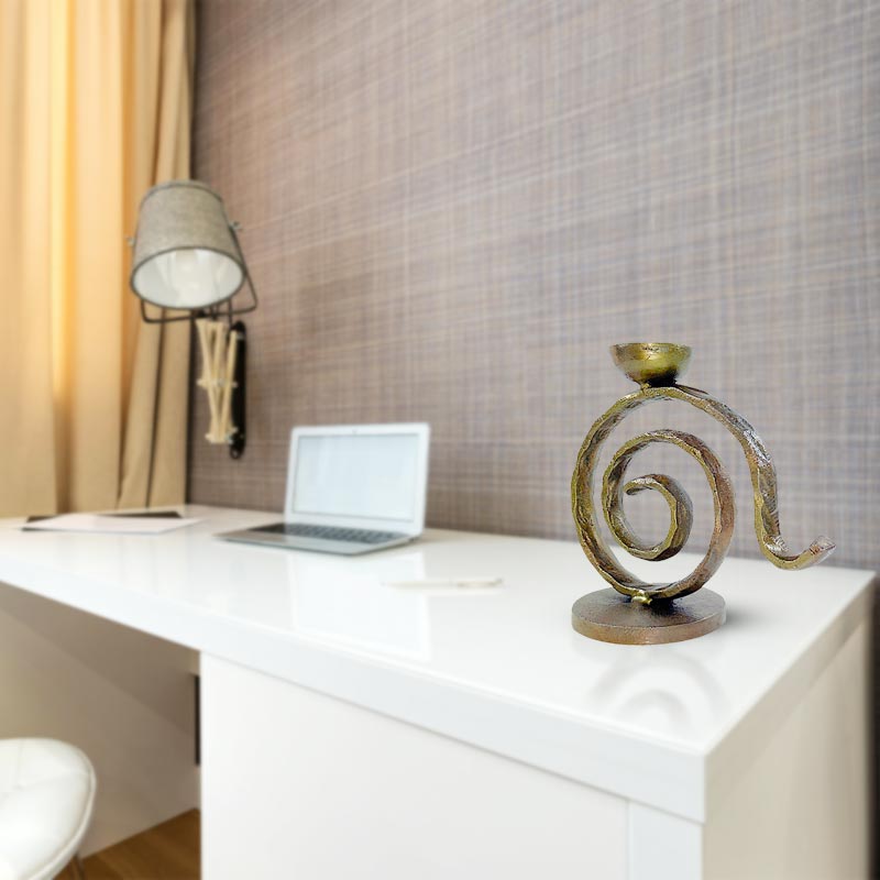 Handmade Brass Antique Spiral Candle Holder NEW