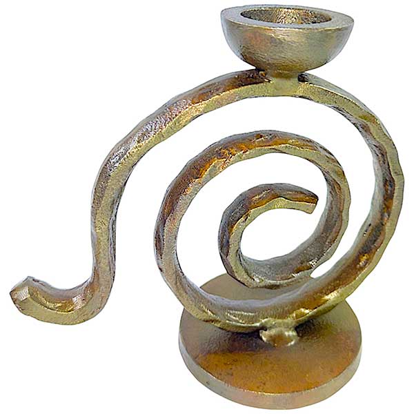 Handmade Brass Antique Spiral Candle Holder NEW