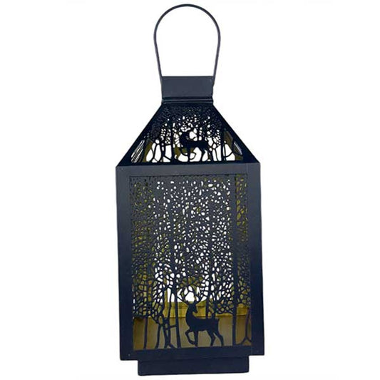Exquisite Handmade Lantern with Gold Trim and Deer Design NEW