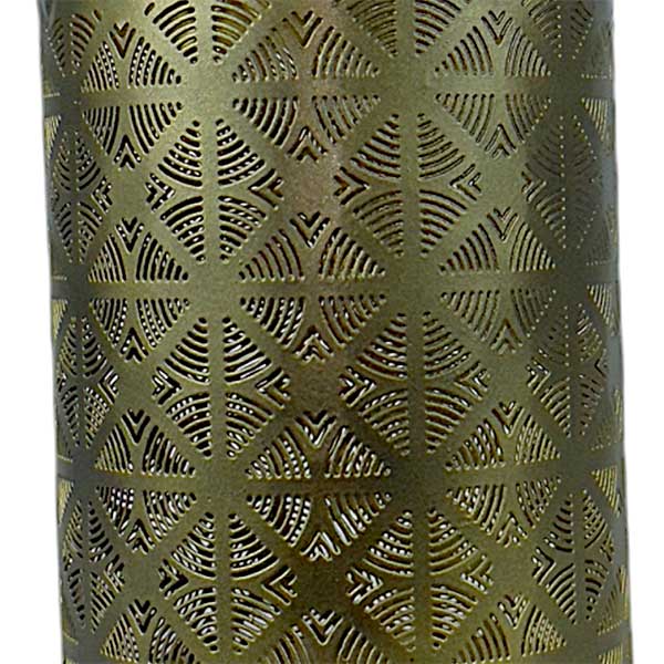 Handcrafted Iron Gold Candle Holder in Blue And Gold NEW