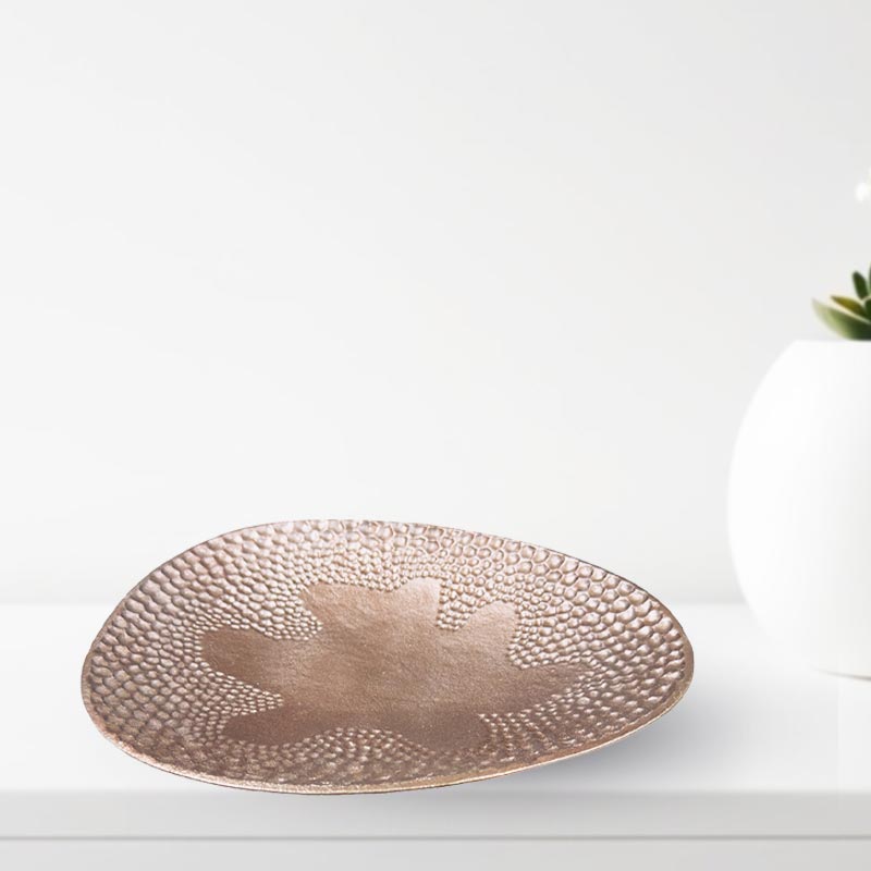 Handmade Ariya Antique Silver Tray Elegant Oval Serving Piece for Luxurious Home Décor NEW