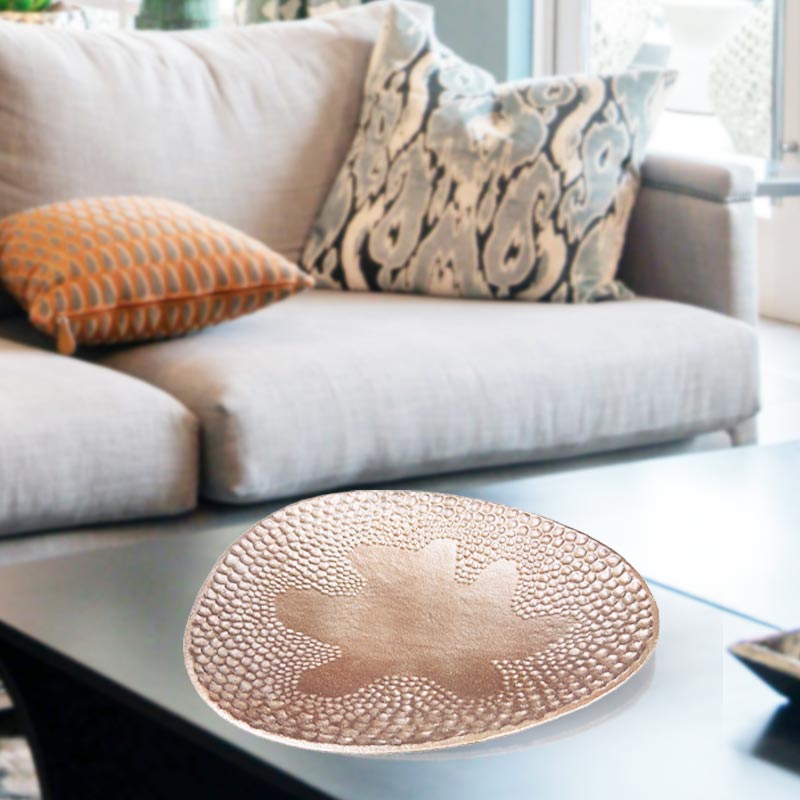 Handmade Ariya Antique Silver Tray Elegant Oval Serving Piece for Luxurious Home Décor NEW