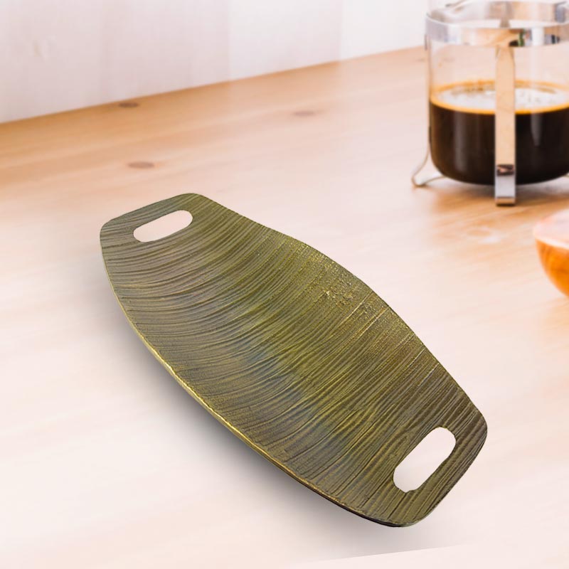 Handcrafted Ariya Luxurious Brass Tray Perfect for Home Décor NEW