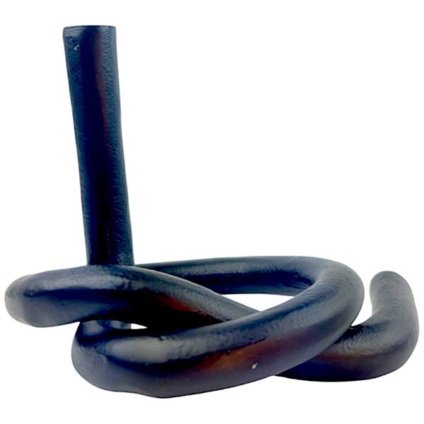 Handcrafted Black Aluminium Loop Candle Holder for Chic Home Decor Upgrade NEW