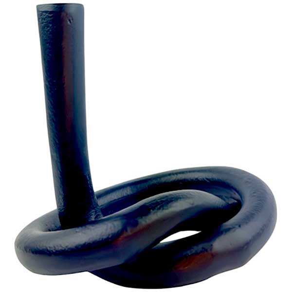 Handcrafted Black Aluminium Loop Candle Holder for Chic Home Decor Upgrade NEW