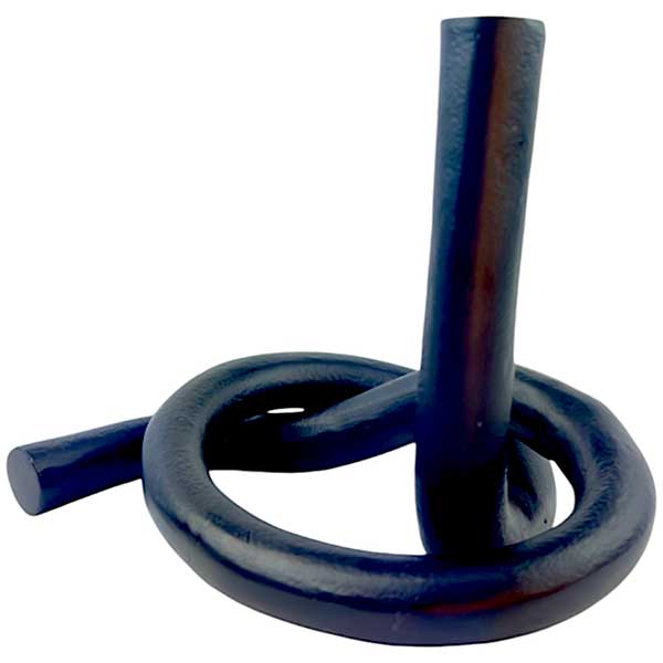 Handcrafted Black Aluminium Loop Candle Holder for Chic Home Decor Upgrade NEW