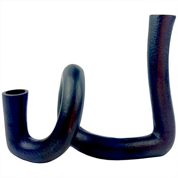 Handmade Black Aluminum Twist Candle Holder Modern Home Décor Versatile And Chic NEW