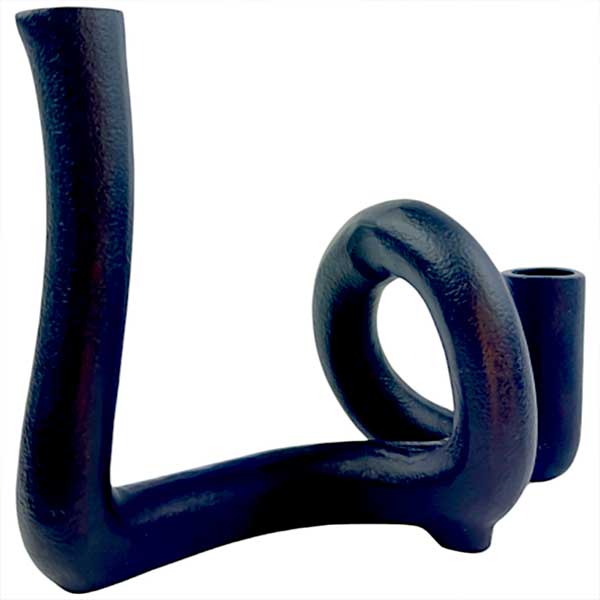 Handmade Black Aluminum Twist Candle Holder Modern Home Décor Versatile And Chic NEW