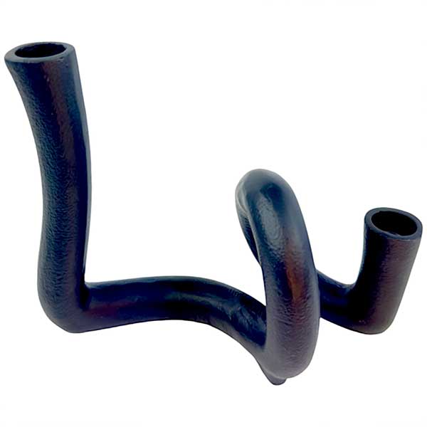 Handmade Black Aluminum Twist Candle Holder Modern Home Décor Versatile And Chic NEW