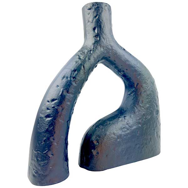 Handmade Abstract Black Aluminium Vase  Unique Artistic Decor for Home and Special Occasions NEW