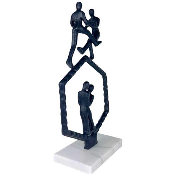 Exquisite Handmade Dancing Pairs Sculpture  Unique Aluminum Iron Casting Art Piece NEW