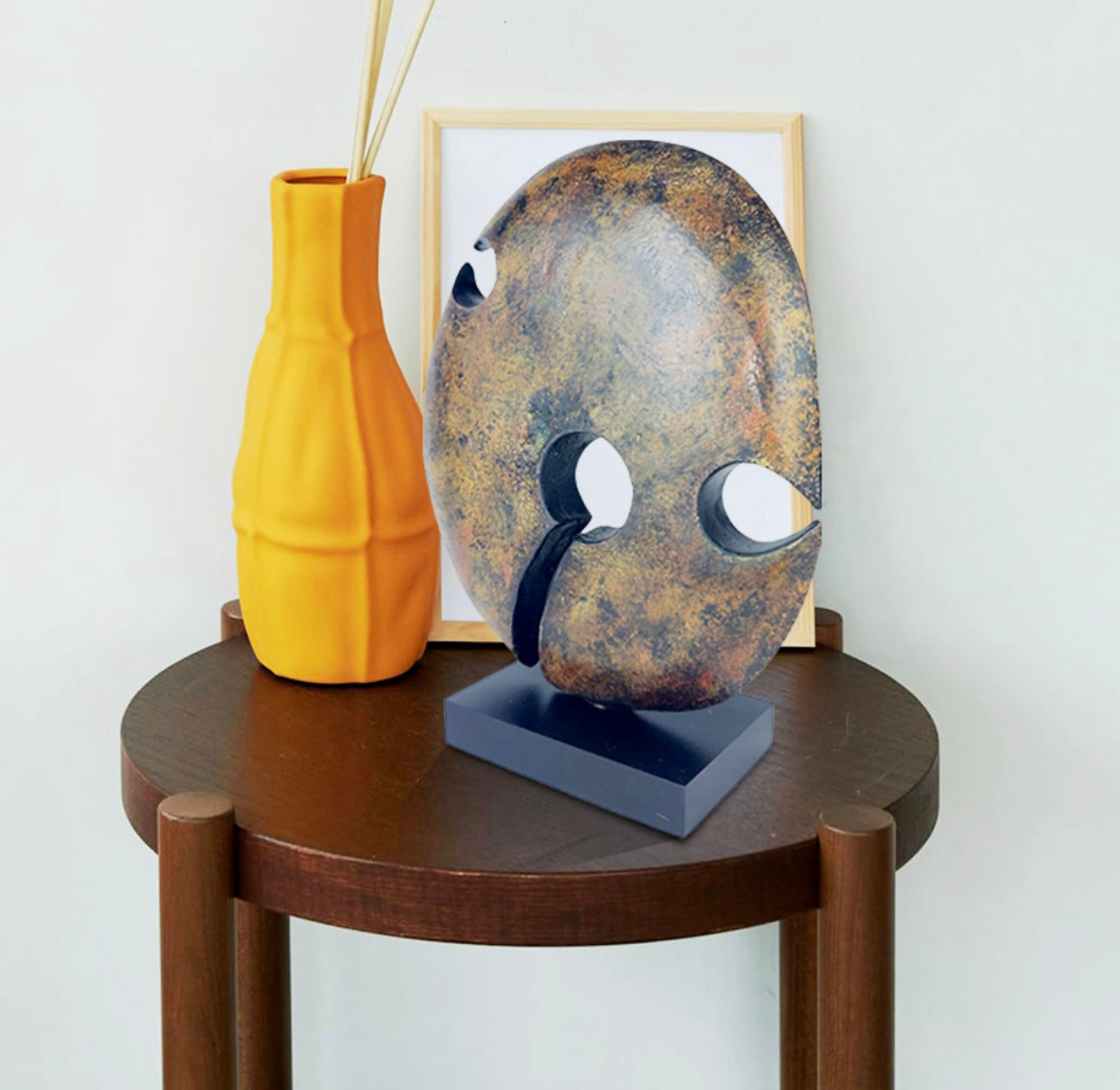 Handcrafted Elegance  Rustic Abstract 3D Aluminum Iron Cast Art Sculpture NEW