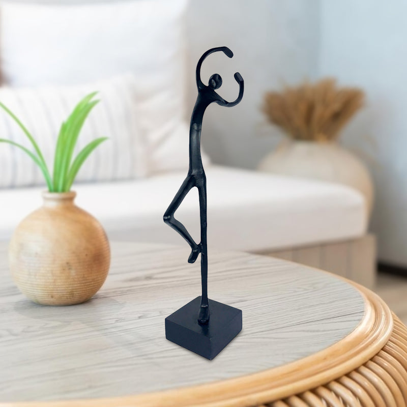 Handmade Dancing Figurine Artistry Decor Unique Aluminium Iron Casting Decorative Accent NEW
