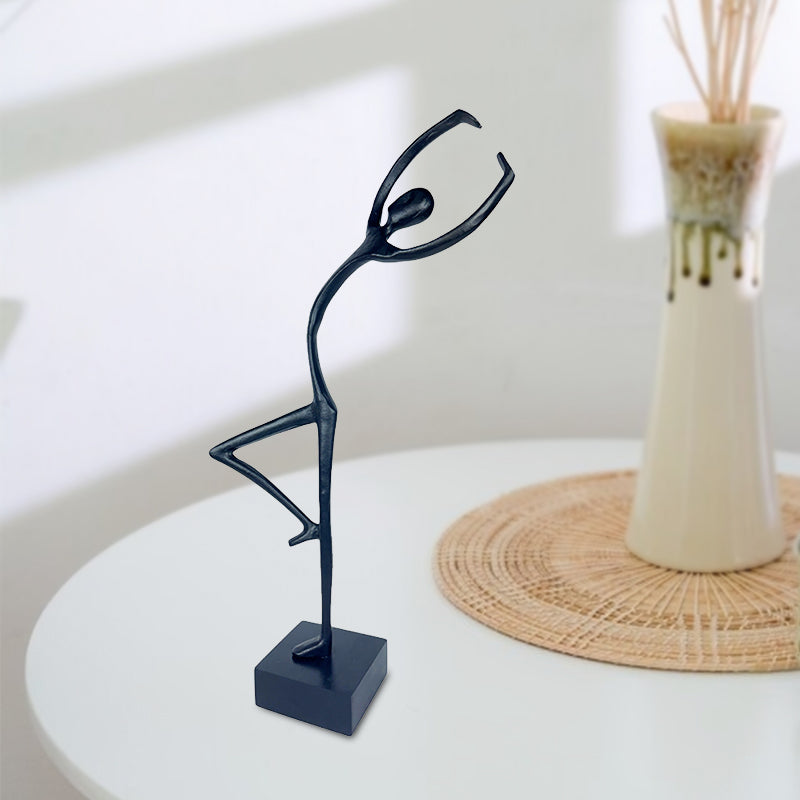 Handmade Dancing Figurine Artistry Decor Unique Aluminium Iron Casting Decorative Accent NEW