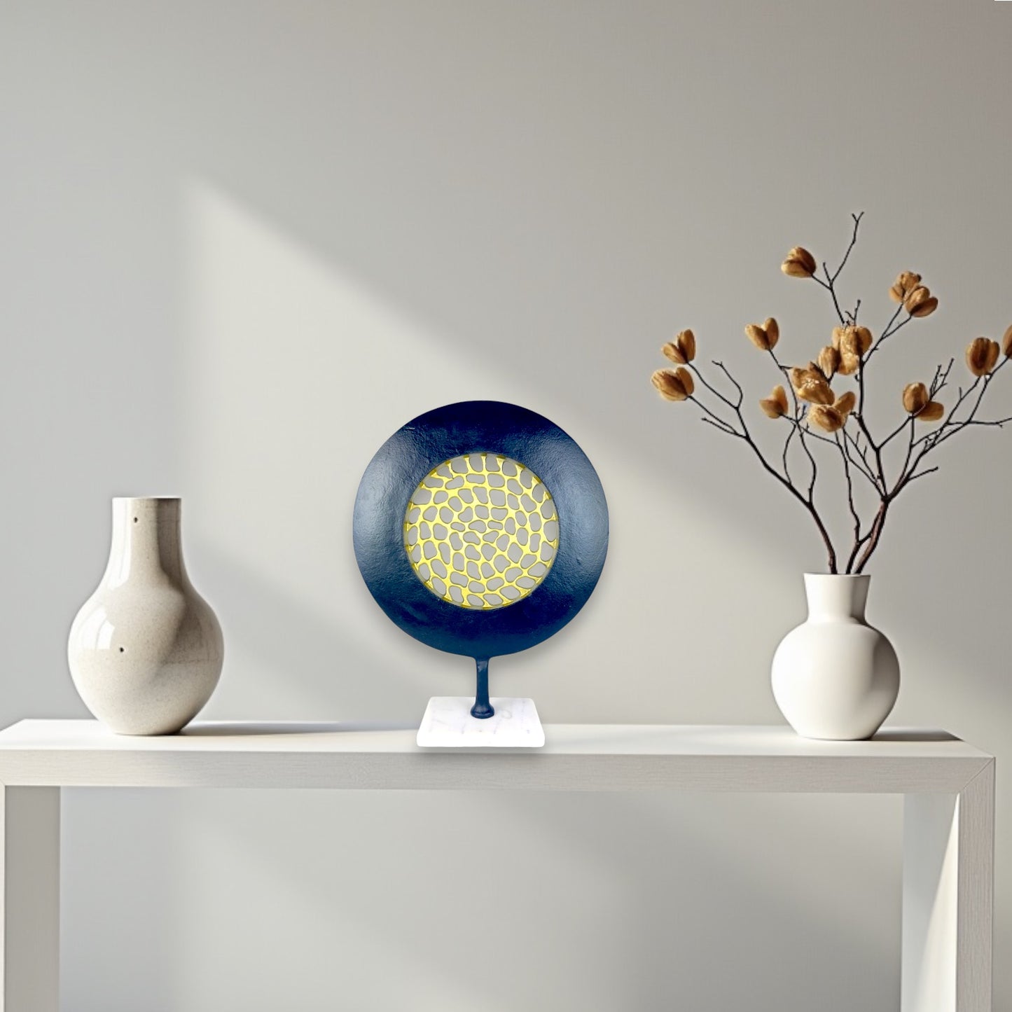 Exclusive Handcrafted Aluminium Mesh Orbit Decor  Unique Artisan Accent NEW