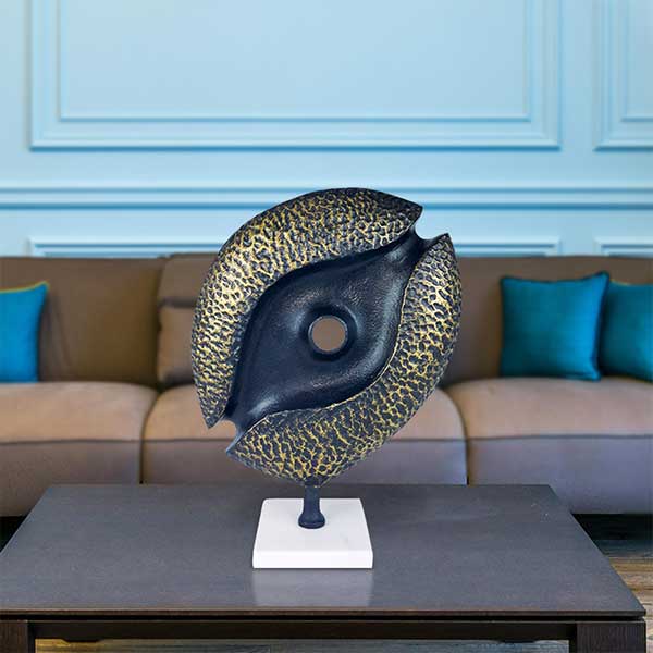Handcrafted Abstract Eye Art Sculpture Premium Aluminum Iron Decorative Accessory  NEW