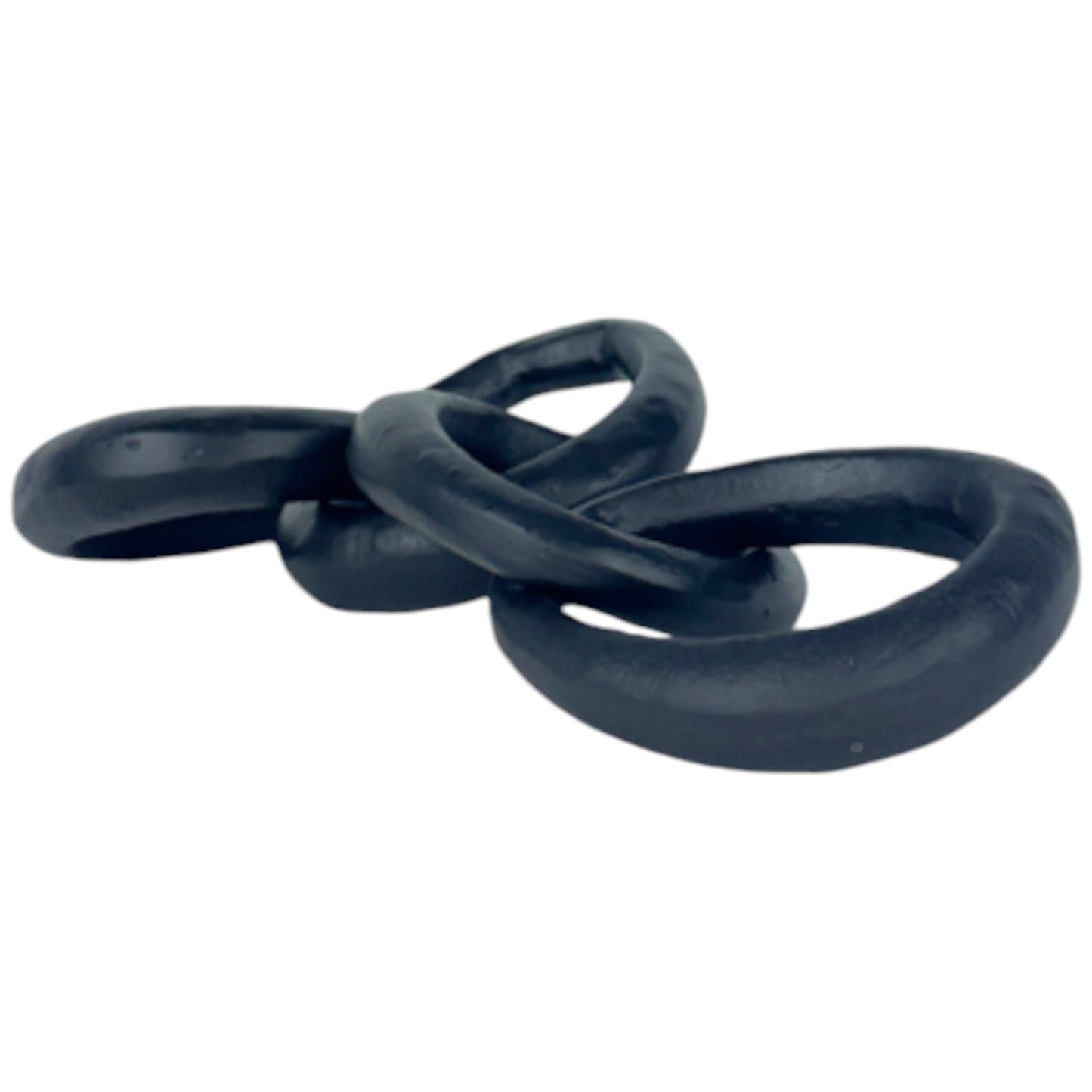 Handmade Black Aluminum Link Chain Sculpture Modern Art for Industrial Chic Decor NEW