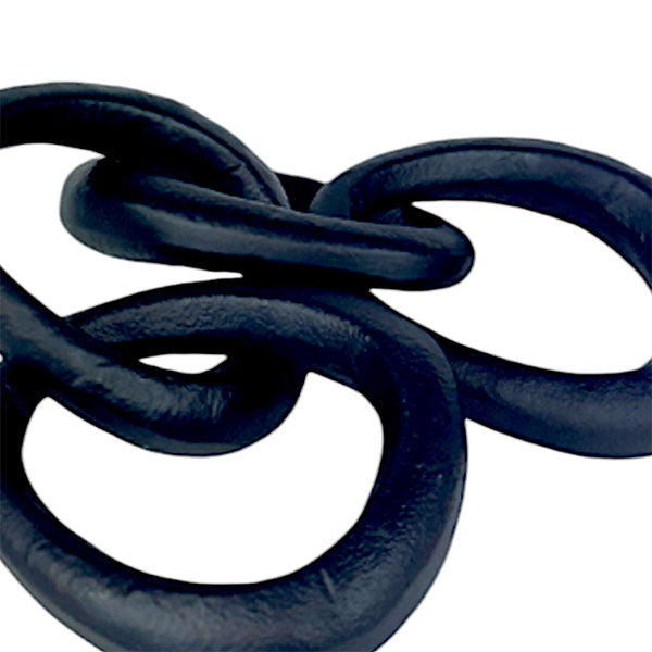 Handmade Black Aluminum Link Chain Sculpture Modern Art for Industrial Chic Decor NEW