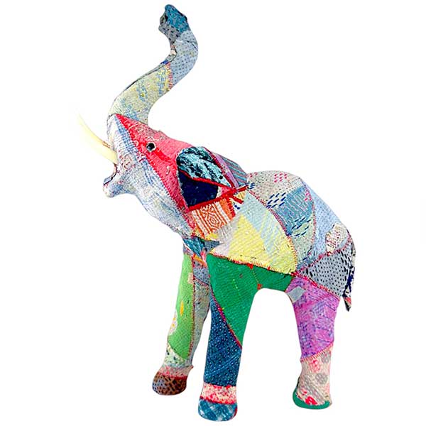 Handmade Vibrant Archie Elephant Sculpture NEW