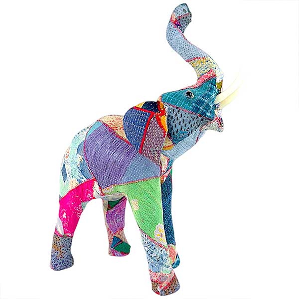 Handmade Vibrant Archie Elephant Sculpture NEW