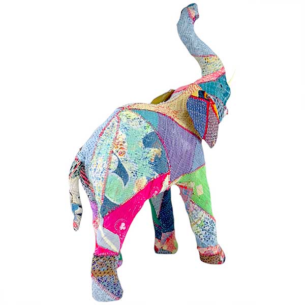 Handmade Vibrant Archie Elephant Sculpture NEW