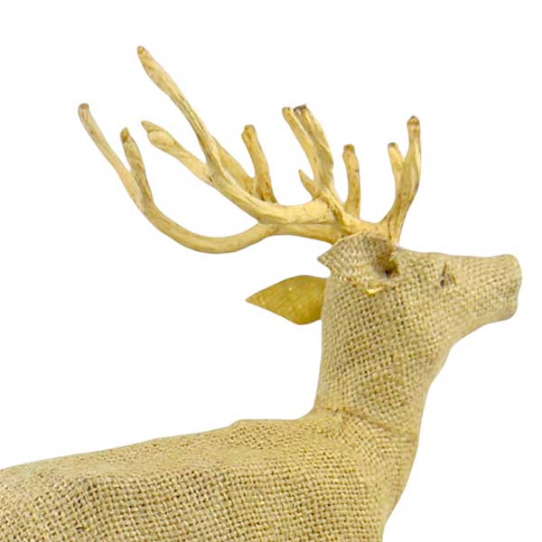 Handmade Vixen Reindeer Sculpture Rustic Animal Themed Home Decor NEW