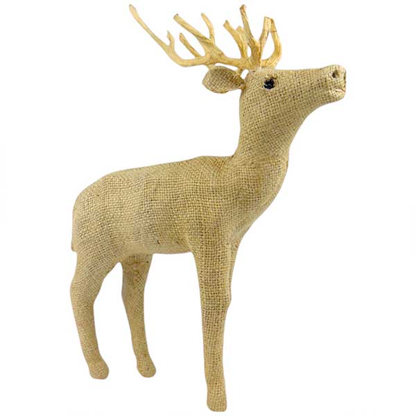 Handmade Vixen Reindeer Sculpture Rustic Animal Themed Home Decor NEW