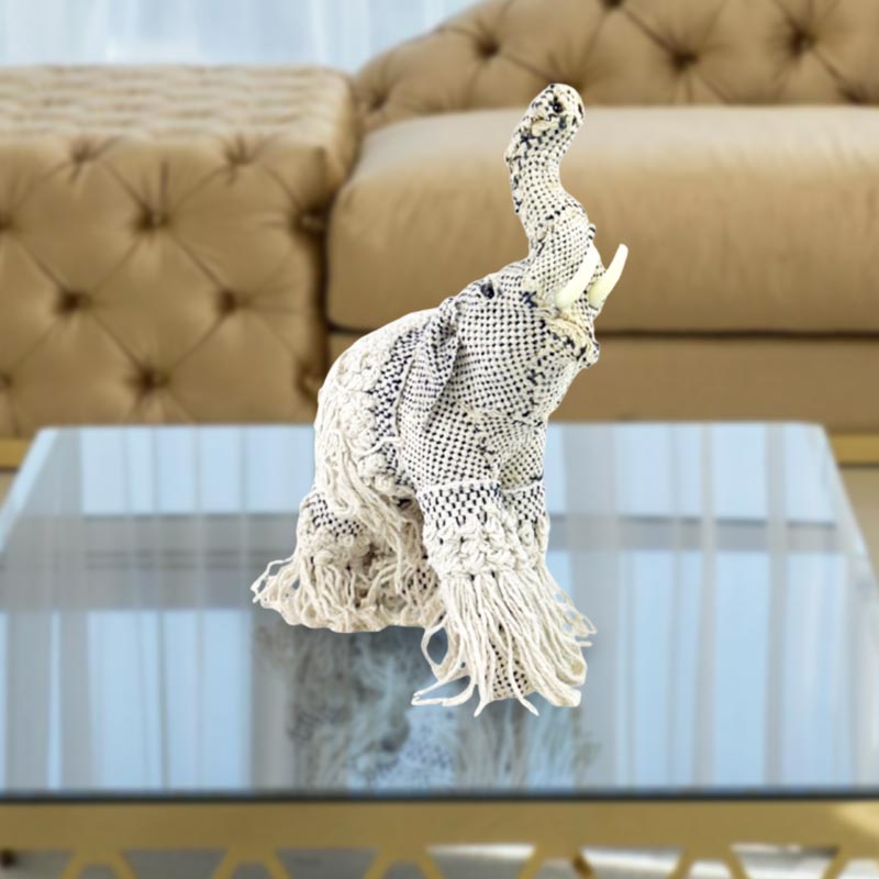 Artisan Crafted Moroccan Elephant Accent Handmade Home Decor for Living Room Bedroom or Kitchen NEW