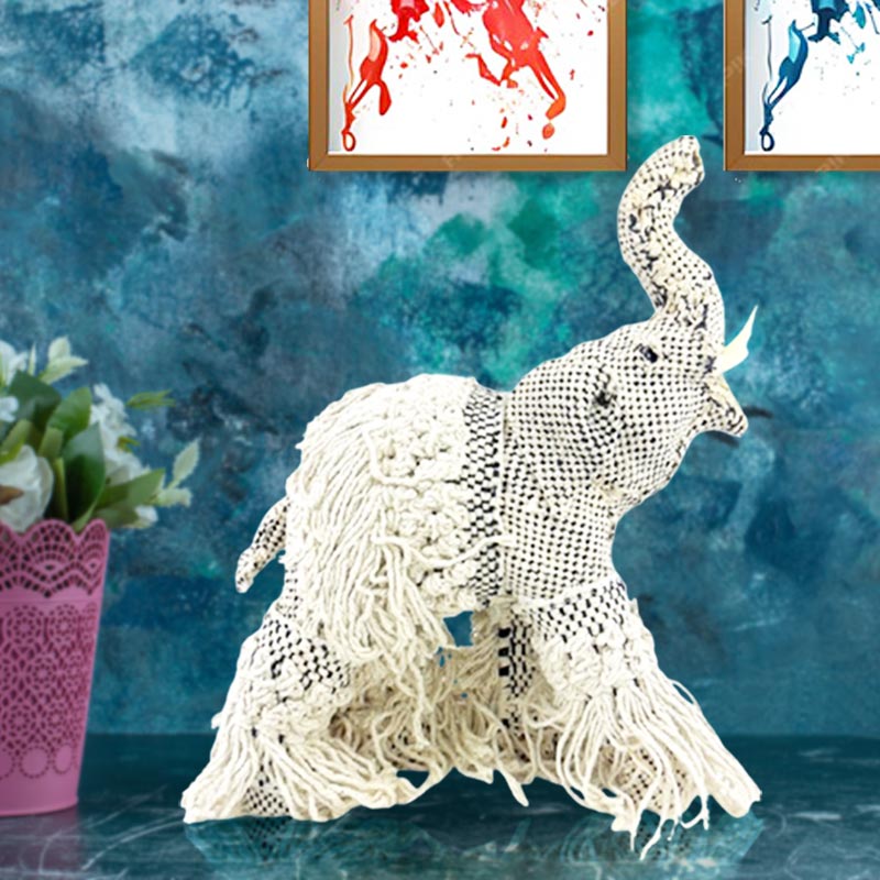 Artisan Crafted Moroccan Elephant Accent Handmade Home Decor for Living Room Bedroom or Kitchen NEW