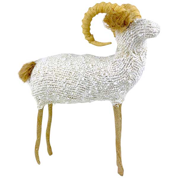 Handmade Rustic Boucle Sheep Decor  Quality Crafted Animal Accent for Elegant Home Interiors NEW