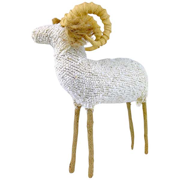 Handmade Rustic Boucle Sheep Decor  Quality Crafted Animal Accent for Elegant Home Interiors NEW