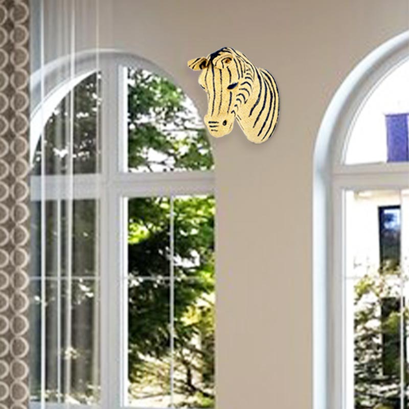 Handcrafted Zebra Head Jute Wall Art  ModernExotic Statement Piece for Home Decor NEW
