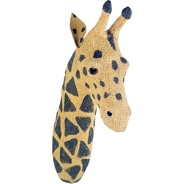 Handmade Jute Safari Themed Giraffe Head Wall Art NEW