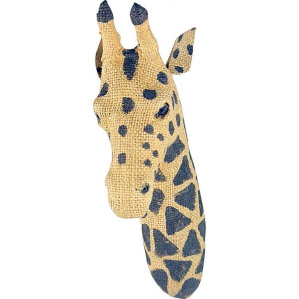 Handmade Jute Safari Themed Giraffe Head Wall Art NEW