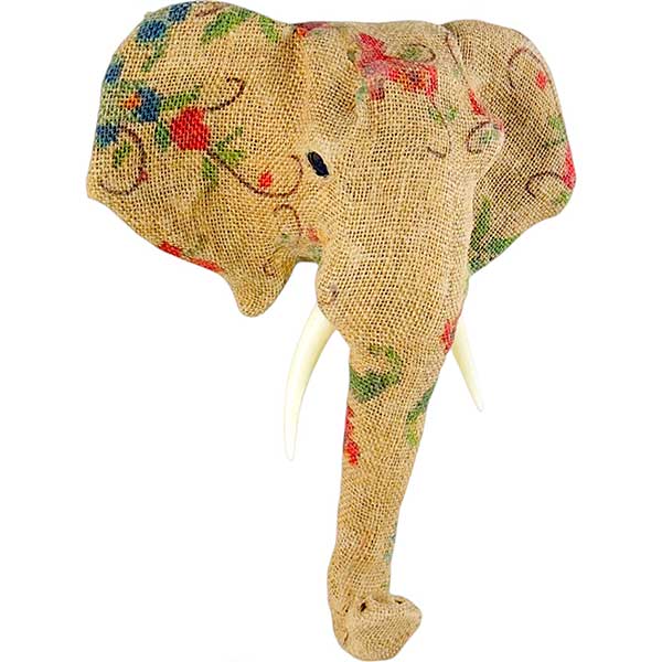 Handmade African Elephant Head Wall Art Majestic Savanna Inspired Decor NEW