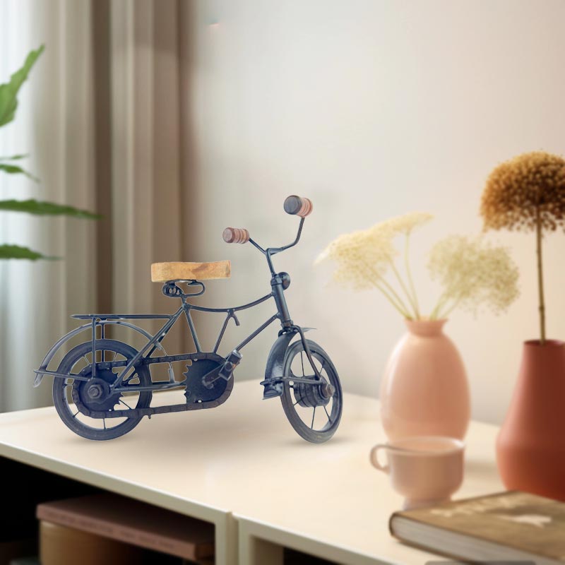 Handcrafted Vintage Inspired Bike with Functional Basket Home Decor NEW