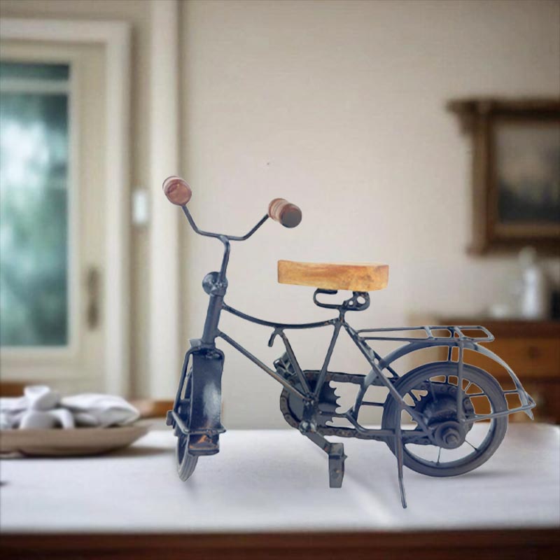 Handcrafted Vintage Inspired Bike with Functional Basket Home Decor NEW
