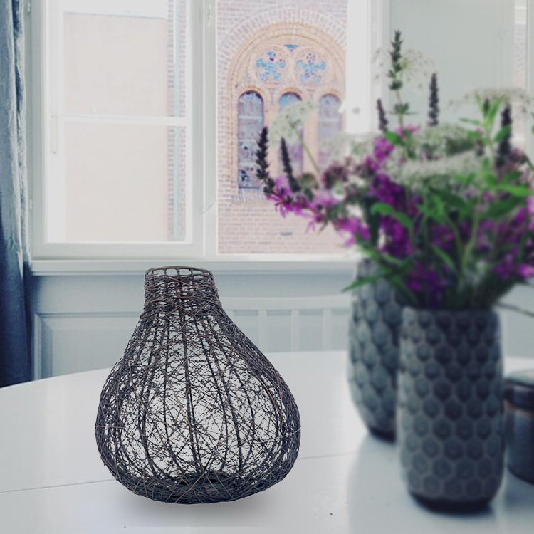 Unique Handcrafted Isa Pear Wire Vase Antique Zinc Finish Stylish Vintage NEW