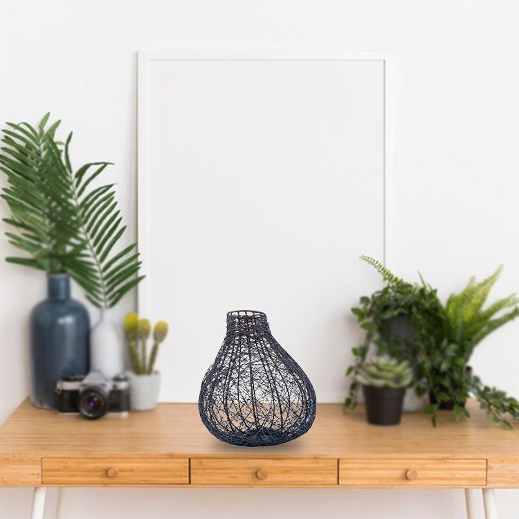 Unique Handcrafted Isa Pear Wire Vase Antique Zinc Finish Stylish Vintage NEW