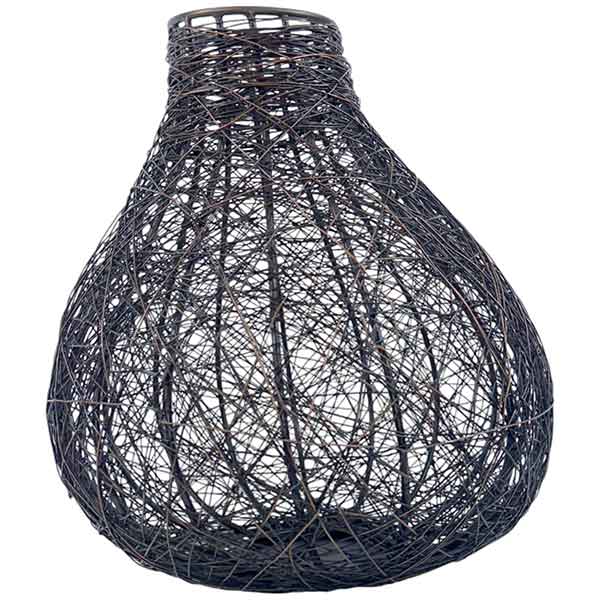 Unique Handcrafted Isa Pear Wire Vase Antique Zinc Finish Stylish Vintage NEW