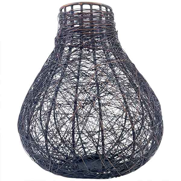 Unique Handcrafted Isa Pear Wire Vase Antique Zinc Finish Stylish Vintage NEW